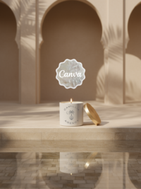 Kasbah Glow - Candle Mockup Canva